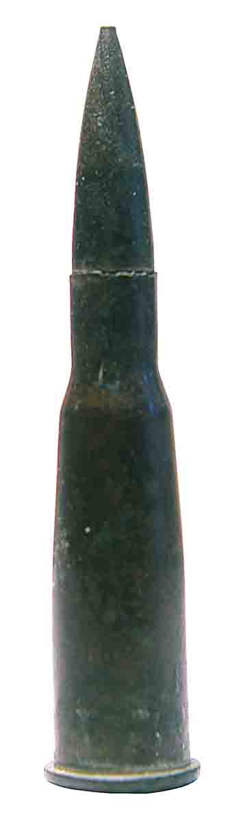 The 8mm Lebel was the first smokeless powder cartridge, adopted by the French military in 1886.